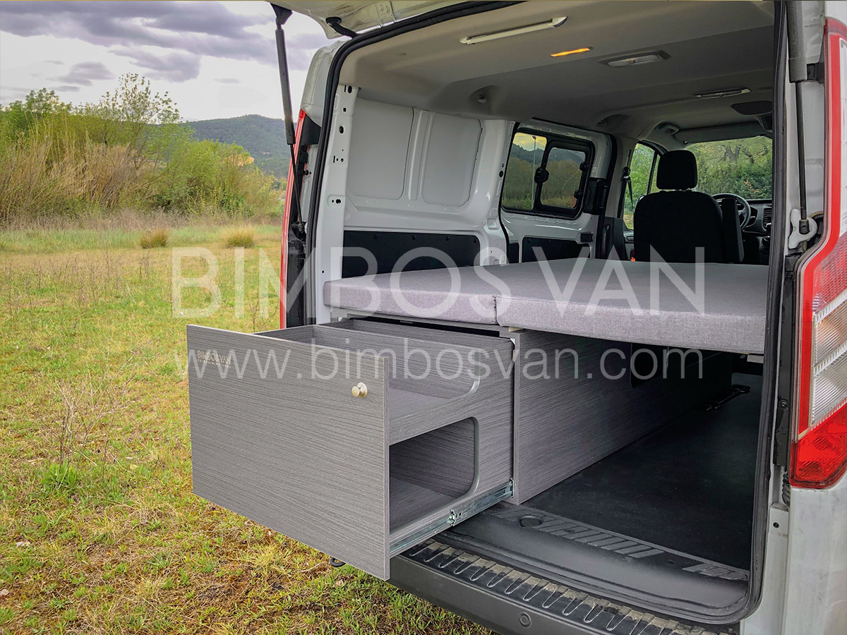 Mueble cama extensible para Ford Custom - Bimbos Van